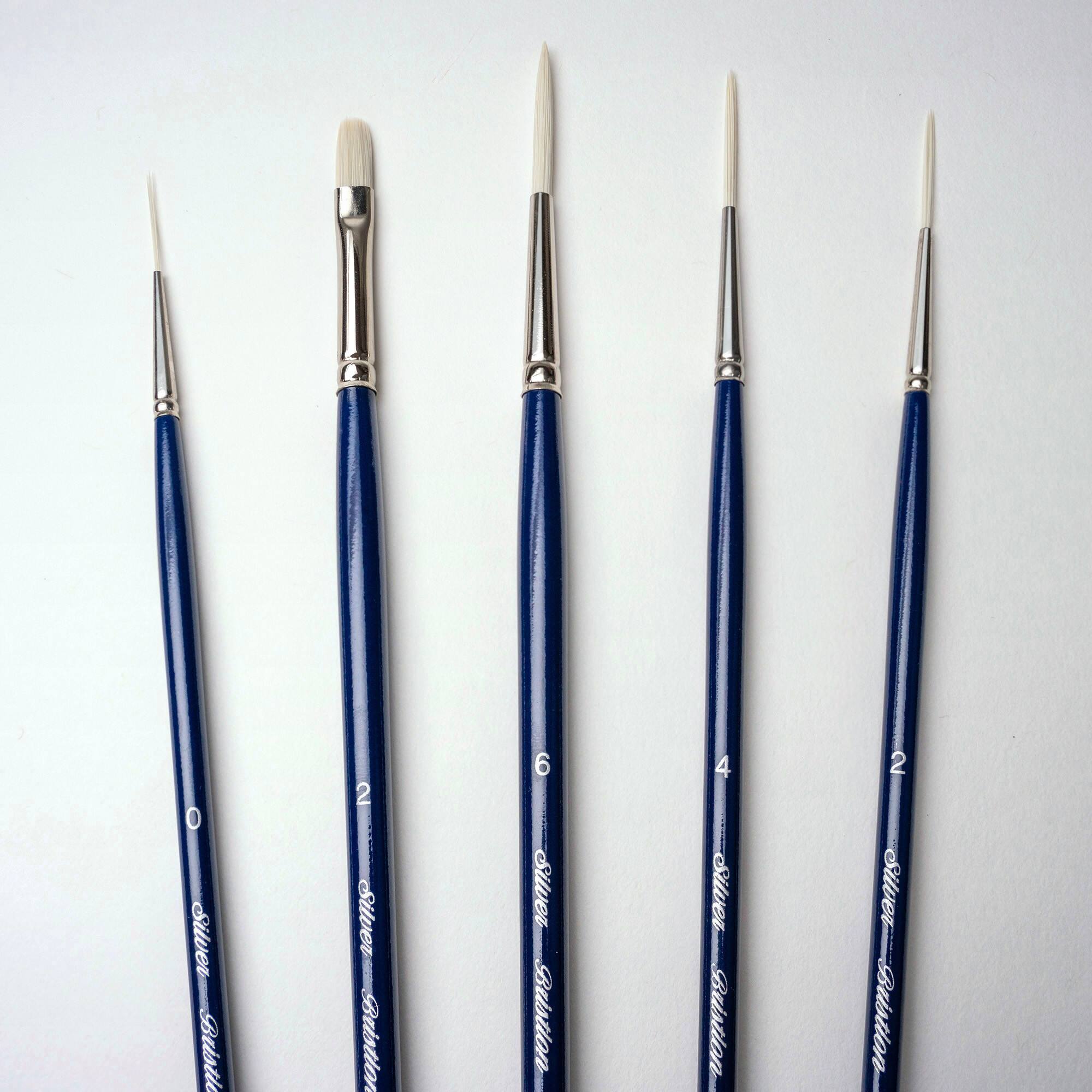 Silver Brush Limited Bristlon Liner Brushes, Set of 5
